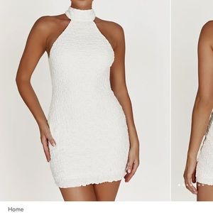 Yuki White Mini Dress from Meshki